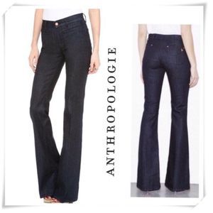 Anthropologie Navy Wide Leg Jeans
